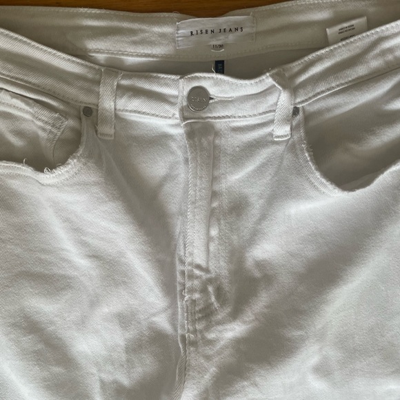 Risen Denim - Risen White Straight Leg Jeans size 11/30